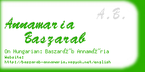 annamaria baszarab business card